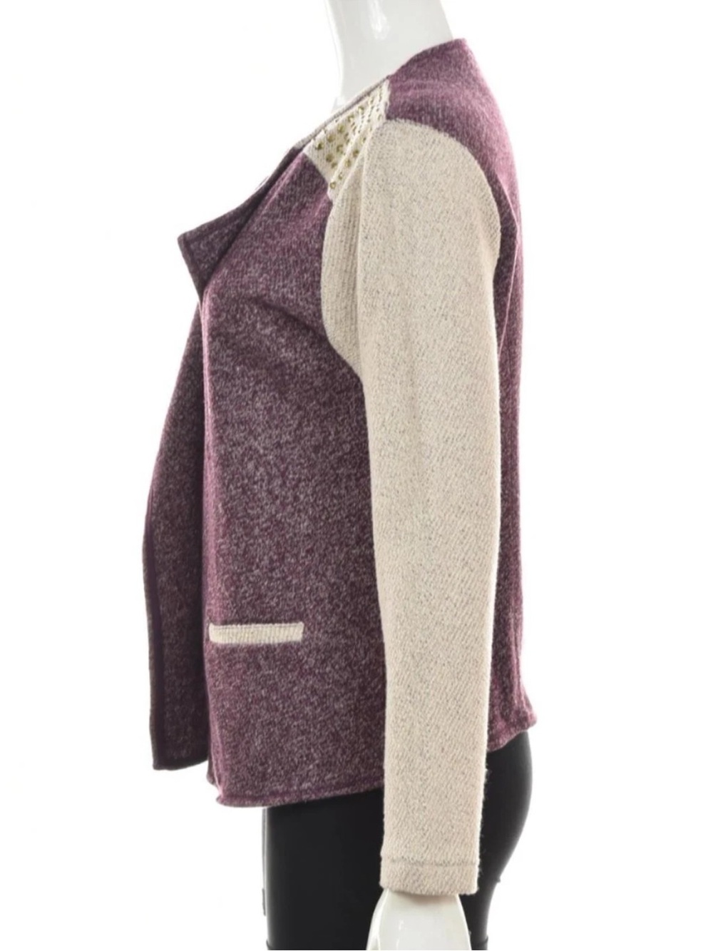 Style & Co. Purple and Cream Women's Cardigan. Size PM - Picture 5 of 7